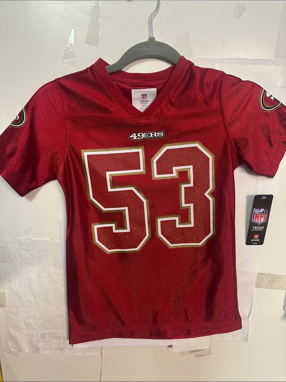 NFL Kids San Francisco 49ers #53 Red Jersey bowman nwt